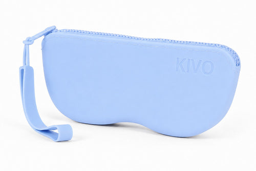 Estuche KIVO con cierre celeste